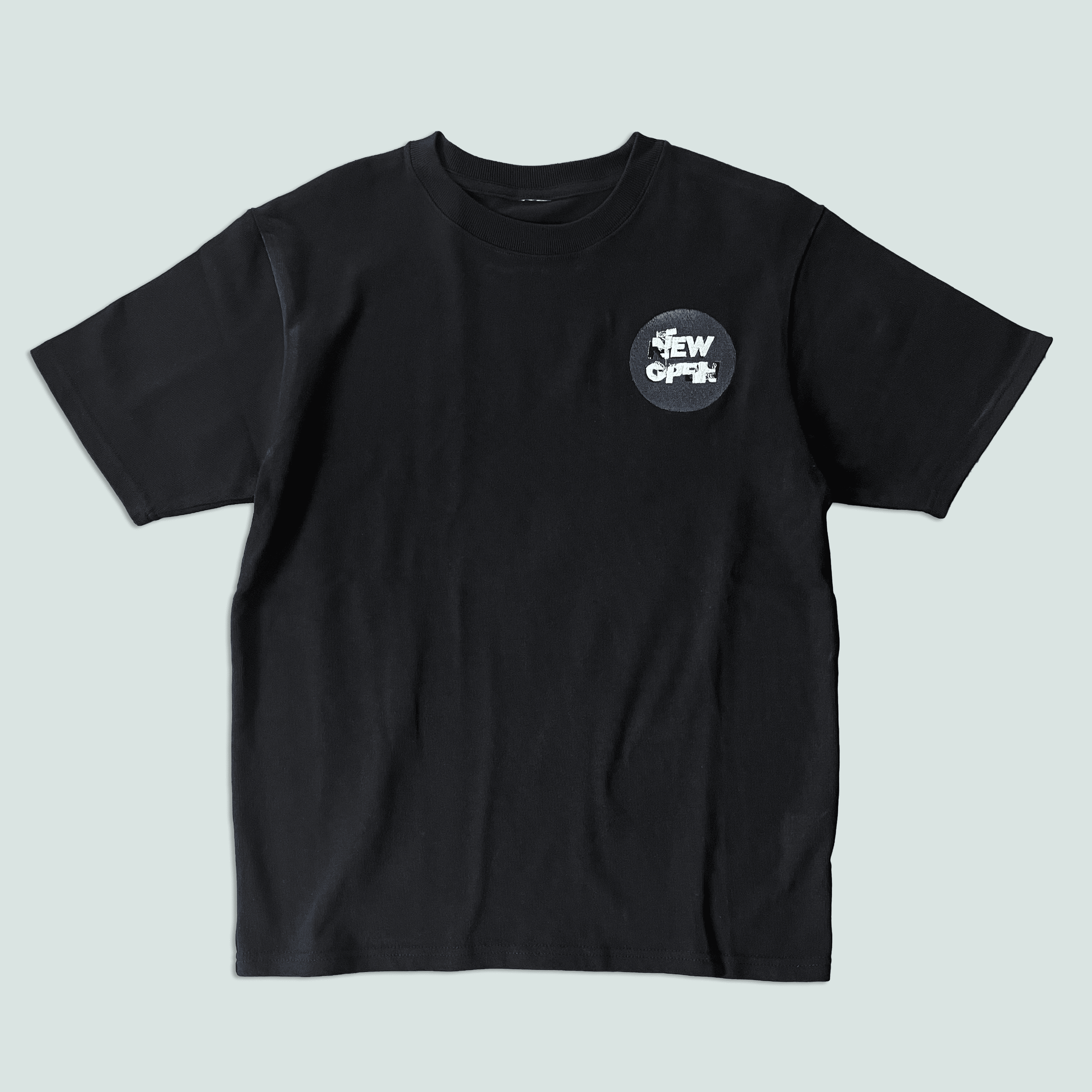 NUKEME×NEW OPEN グリッチ刺繍Tシャツ