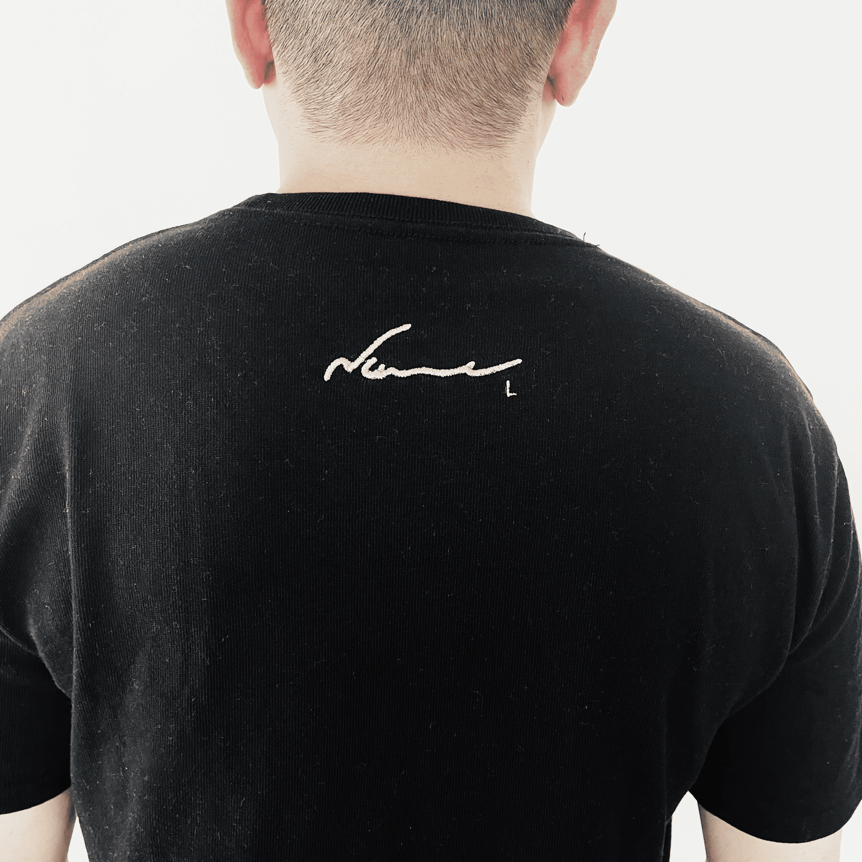 NUKEME×NEW OPEN グリッチ刺繍Tシャツ