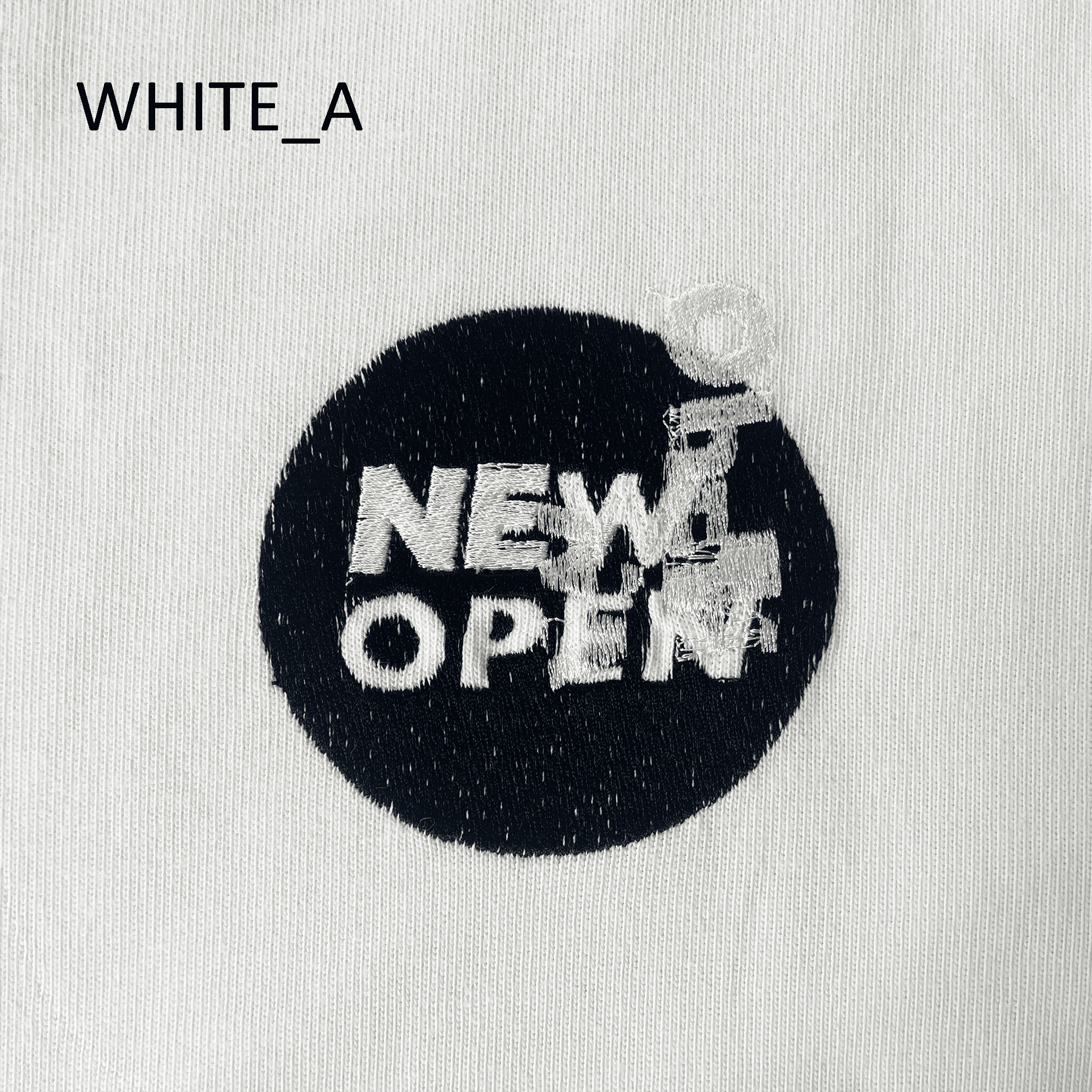 NUKEME×NEW OPEN グリッチ刺繍Tシャツ