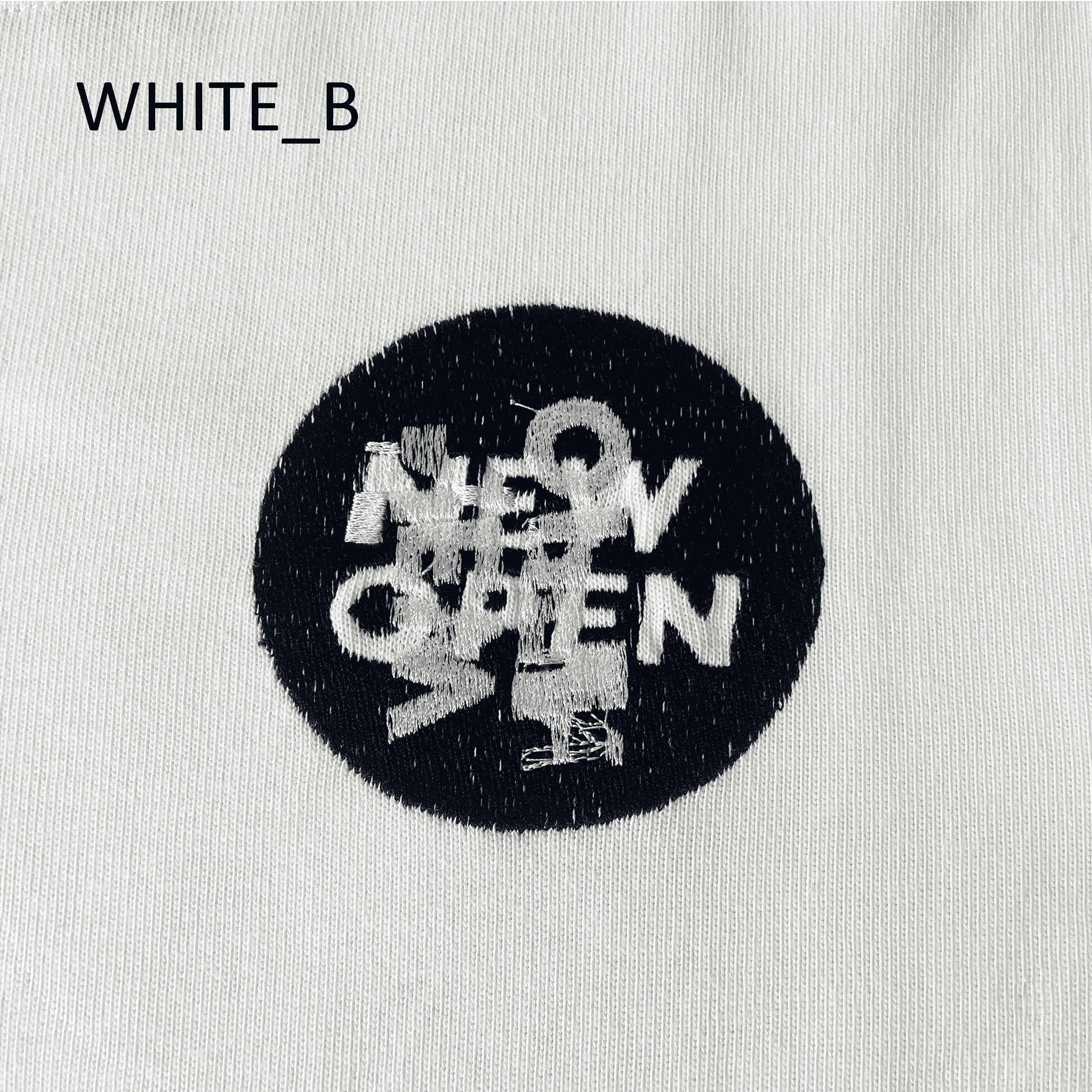 NUKEME×NEW OPEN グリッチ刺繍Tシャツ