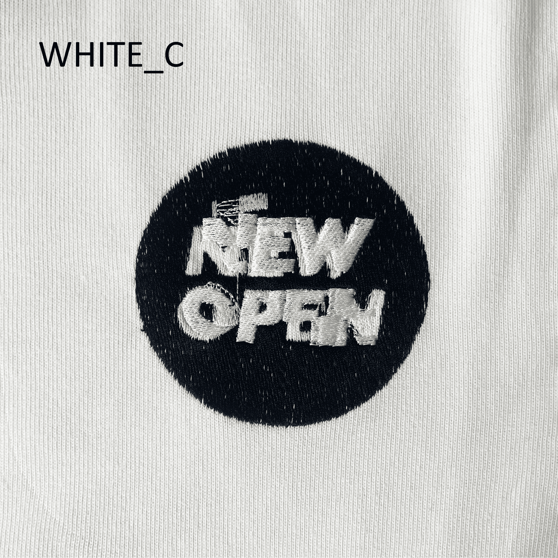 NUKEME×NEW OPEN グリッチ刺繍Tシャツ